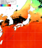 NOAA人工衛星画像:日本全域, 1日合成画像(2025/09/12UTC)
