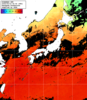 ひまわり人工衛星:日本全域,18:59JST,1時間合成画像