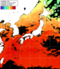 ひまわり人工衛星:日本全域,18:59JST,1時間合成画像