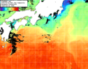 NOAA人工衛星画像:黒潮域, 1日合成画像(2025/09/22UTC)
