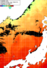 NOAA人工衛星画像:日本海, 1日合成画像(2025/10/05UTC)