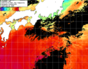 NOAA人工衛星画像:黒潮域, 1日合成画像(2025/10/07UTC)