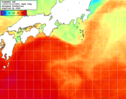 NOAA人工衛星画像:黒潮域, 1週間合成画像(2025/10/08～2025/10/14UTC)