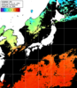 ひまわり人工衛星:日本全域,12:59JST,1時間合成画像