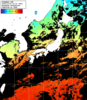 ひまわり人工衛星:日本全域,11:59JST,1時間合成画像