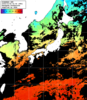 ひまわり人工衛星:日本全域,12:59JST,1時間合成画像