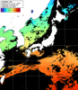 ひまわり人工衛星:日本全域,18:59JST,1時間合成画像