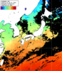 ひまわり人工衛星:日本全域,17:59JST,1時間合成画像