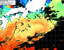 ひまわり人工衛星:黒潮域,18:59JST,1時間合成画像