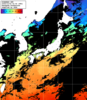 ひまわり人工衛星:日本全域,12:59JST,1時間合成画像
