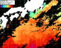 ひまわり人工衛星:黒潮域,18:59JST,1時間合成画像