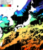 ひまわり人工衛星:日本全域,12:59JST,1時間合成画像