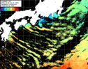 ひまわり人工衛星:黒潮域,07:59JST,1時間合成画像