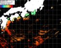 ひまわり人工衛星:黒潮域,23:59JST,1時間合成画像