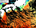 ひまわり人工衛星:黒潮域,13:59JST,1時間合成画像