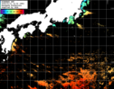 ひまわり人工衛星:黒潮域,23:59JST,1時間合成画像
