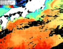 ひまわり人工衛星:黒潮域,07:59JST,1時間合成画像