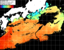 ひまわり人工衛星:黒潮域,18:59JST,1時間合成画像