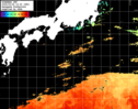 ひまわり人工衛星:黒潮域,23:59JST,1時間合成画像
