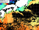 ひまわり人工衛星:黒潮域,18:59JST,1時間合成画像