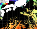 ひまわり人工衛星:黒潮域,08:59JST,1時間合成画像