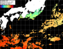 ひまわり人工衛星:黒潮域,19:59JST,1時間合成画像