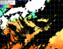 ひまわり人工衛星:黒潮域,19:59JST,1時間合成画像