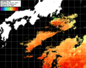 ひまわり人工衛星:黒潮域,17:59JST,1時間合成画像