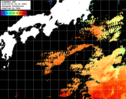 ひまわり人工衛星:黒潮域,18:59JST,1時間合成画像