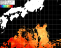 ひまわり人工衛星:黒潮域,19:59JST,1時間合成画像