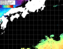 ひまわり人工衛星:黒潮域,14:59JST,1時間合成画像