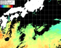 ひまわり人工衛星:黒潮域,23:59JST,1時間合成画像
