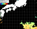 ひまわり人工衛星:黒潮域,18:59JST,1時間合成画像
