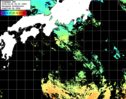ひまわり人工衛星:黒潮域,18:59JST,1時間合成画像