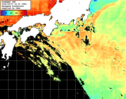 ひまわり人工衛星:黒潮域,12:59JST,1時間合成画像