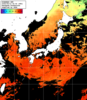 ひまわり人工衛星:日本全域,18:59JST,1時間合成画像