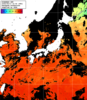 ひまわり人工衛星:日本全域,04:59JST,1時間合成画像