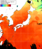 NOAA人工衛星画像:日本全域, 1日合成画像(2026/08/22UTC)