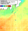 NOAA人工衛星画像:神奈川県近海, 1日合成画像(2026/08/22UTC)