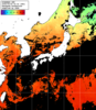 ひまわり人工衛星:日本全域,18:59JST,1時間合成画像