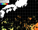 ひまわり人工衛星:黒潮域,19:59JST,1時間合成画像