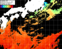 ひまわり人工衛星:黒潮域,23:59JST,1時間合成画像